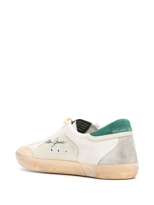 SUPER STAR PENSTAR NYLON AND NAPPA UPPER LEATHER STAR AND HEEL SUEDE SPUR GOLDEN GOOSE DELUXE BRAND | GMF00109.F005443.11726/WHITE/GREEN/ICE